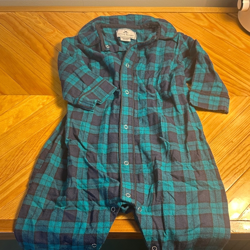 Petite Plume Flannel Tartan One Piece